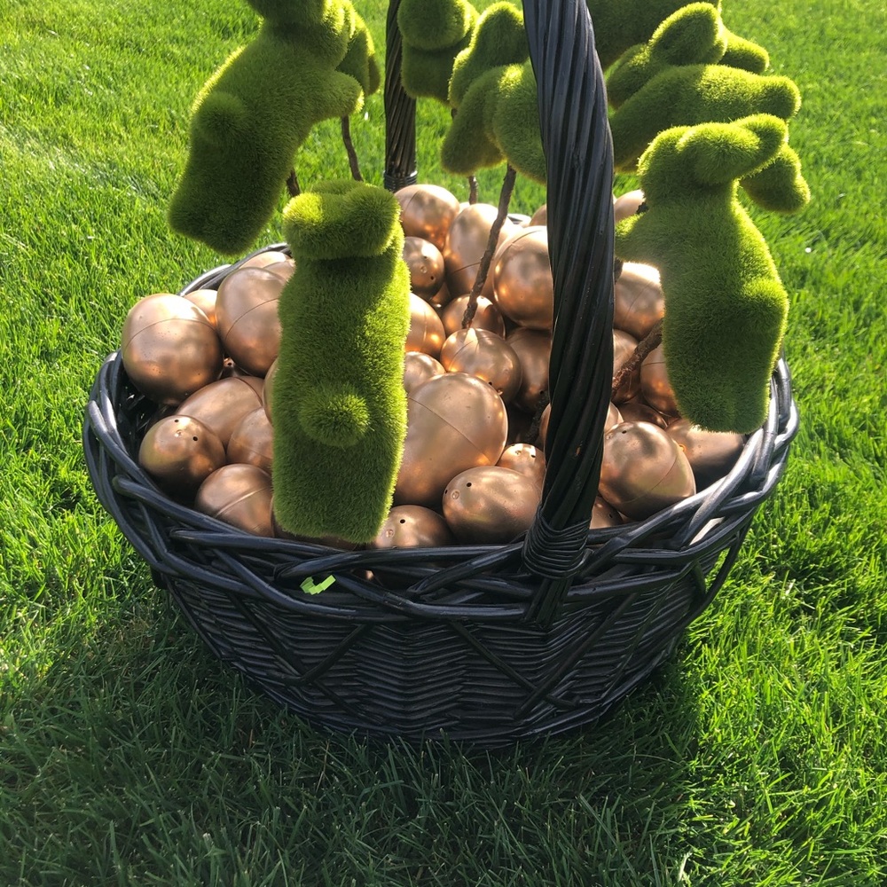 Golden Easter Egg & Bunny Basket - Picture 3 of 7